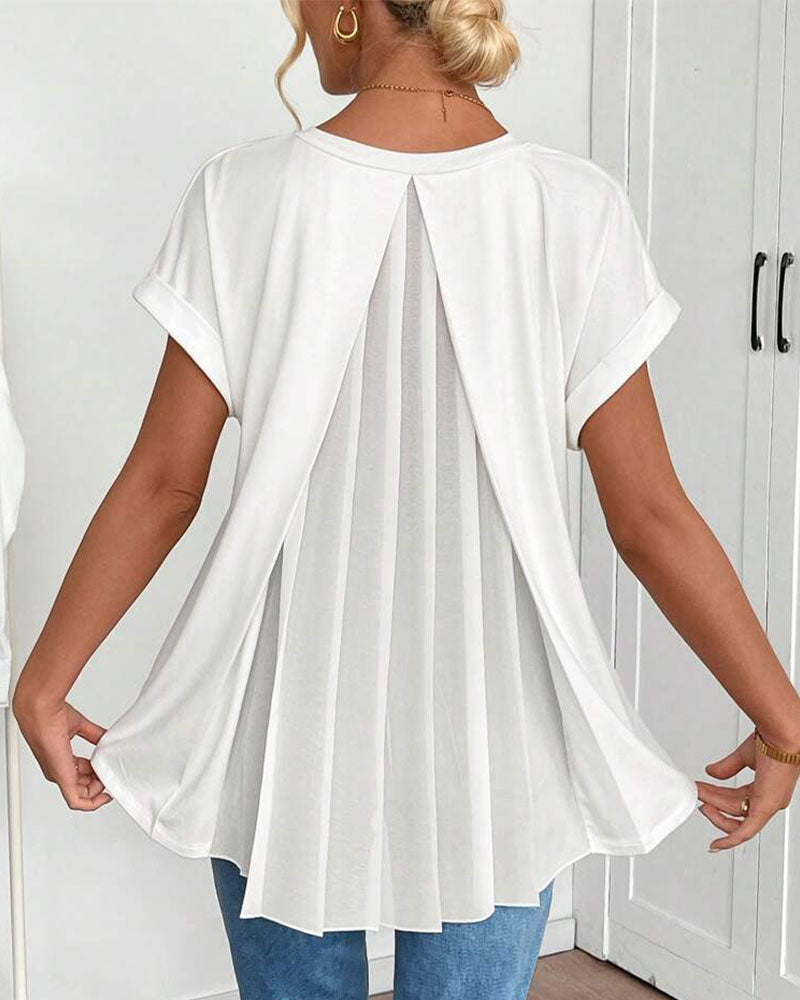 Clara™ | Camiseta de manga corta con diseño combinado
