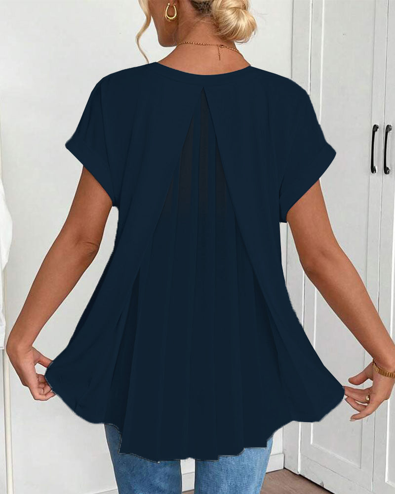 Clara™ | Camiseta de manga corta con diseño combinado