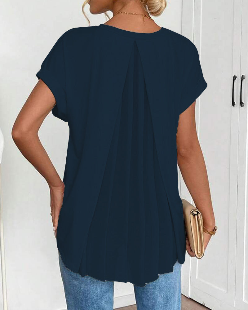 Clara™ | Camiseta de manga corta con diseño combinado