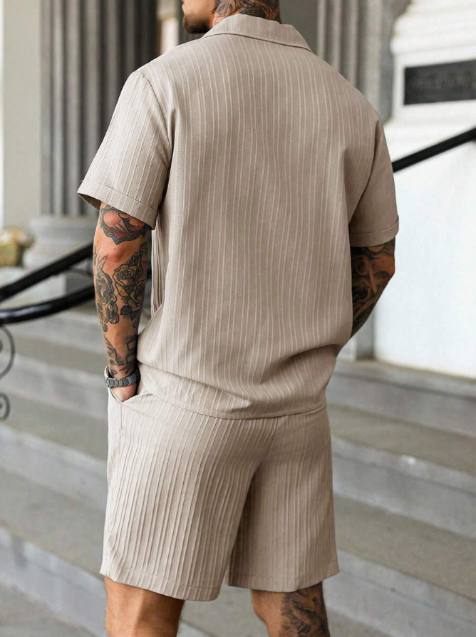 Conjunto Casual Hombre - Camisa y Short Texturizados
