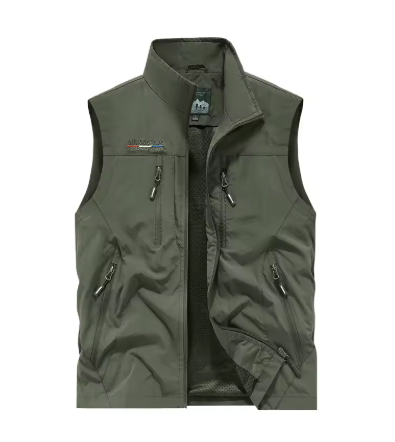 Chaleco Técnico con Cuello Alto y Multibolsillos