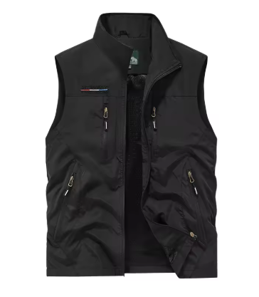 Chaleco Técnico con Cuello Alto y Multibolsillos