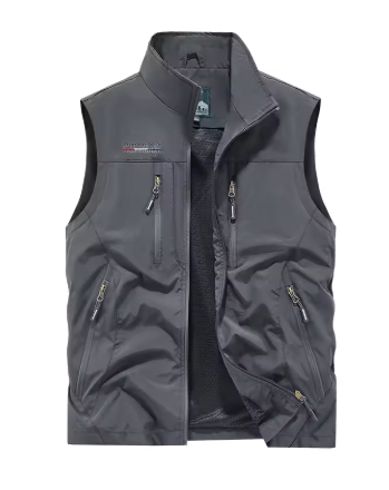 Chaleco Técnico con Cuello Alto y Multibolsillos
