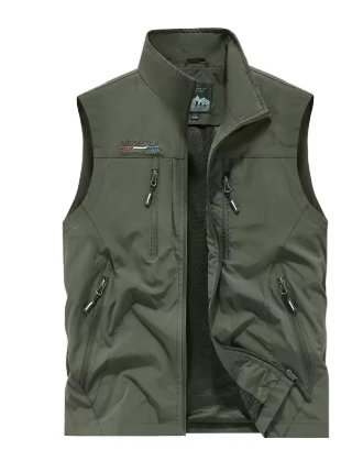 Chaleco Técnico con Cuello Alto y Multibolsillos