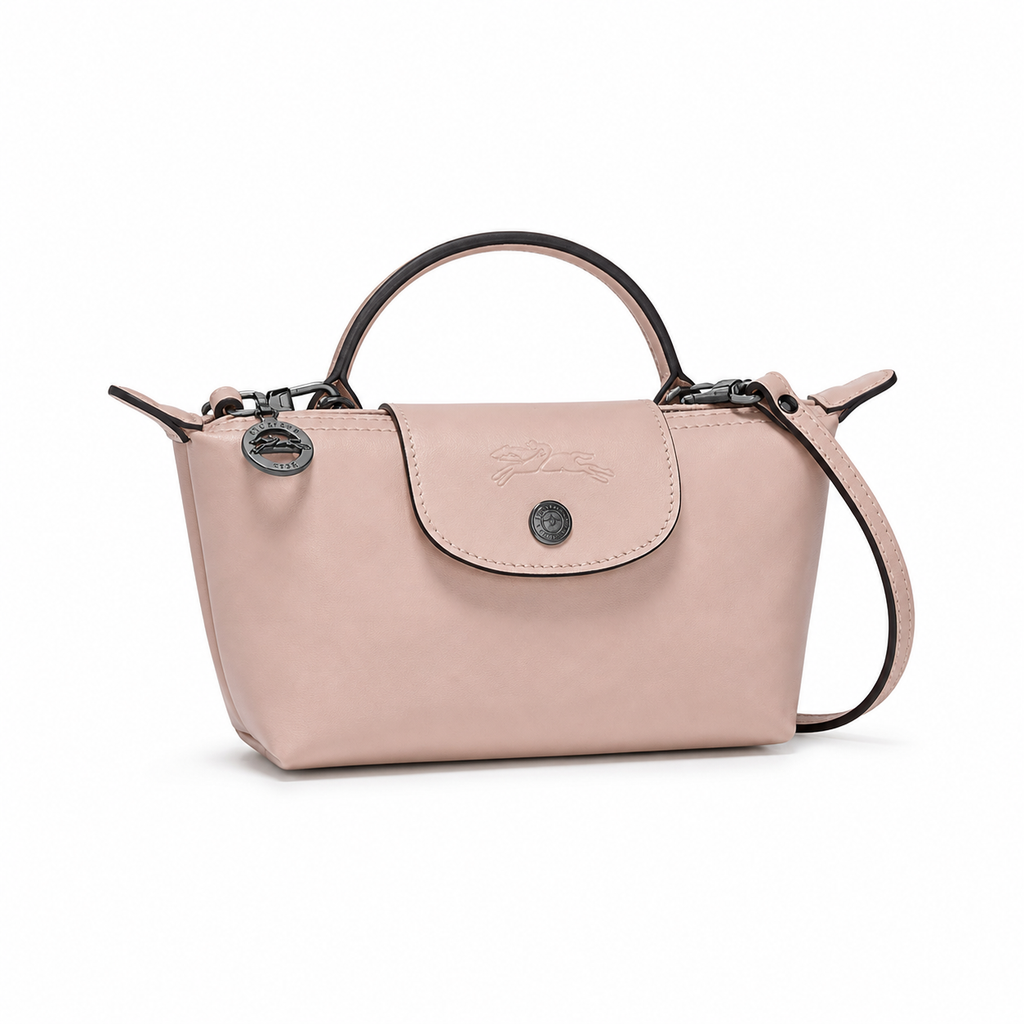 MINI BOLSO PARISIEN DE PIEL - ROSA CUARZO